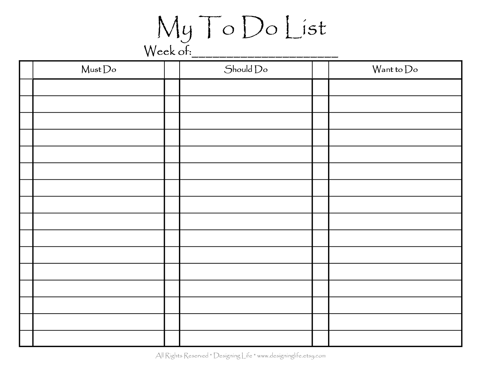 my-list-to-do-list-template Inside Blank Petition Template