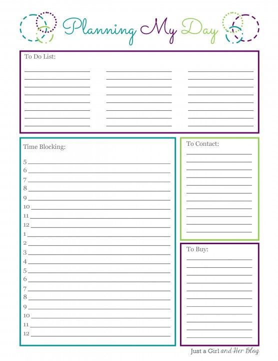 Printable ADHD Daily Planner Printable To Do Lists