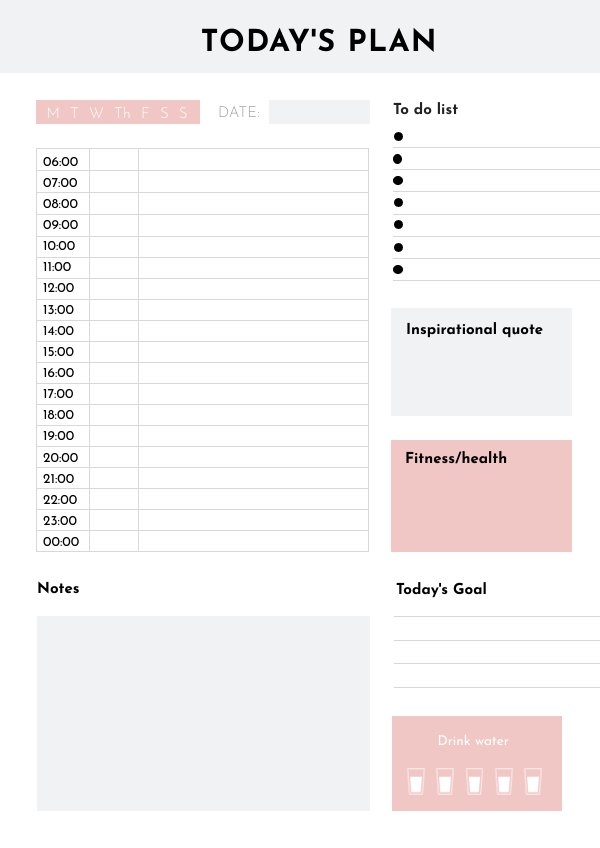 Adhd Daily Planner Template Free Pdf